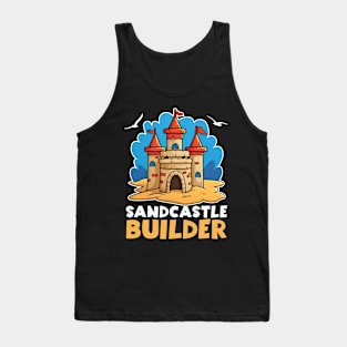 Sandcastle Builder Beach Sand Coast Ocean Sea Kids Tank Top